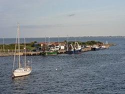 Boats at Ferrybank South on the eastern side of Wexford Harbour