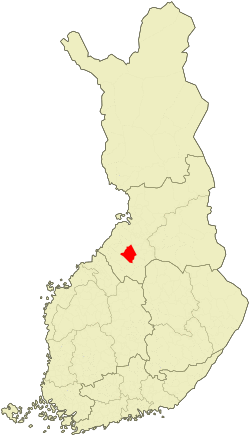 Location of Haapavesi in Finland