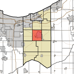 Map highlighting Center Township, Porter County, Indiana.svg