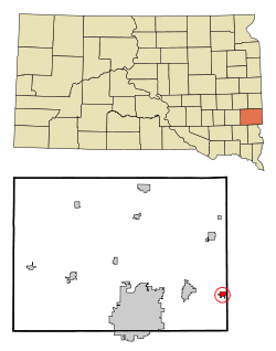 Location in Minnehaha County and the state of South Dakota