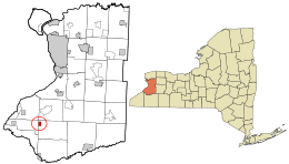 Location in Erie County and the state of New York