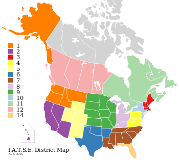 IATSE district color map