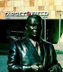 A bronze statue of Griffith formerly outside Target Field in Minneapolis