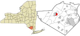 Location in Orange County and the state of New York.