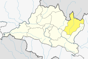 Dolakha District (dark yellow) in Bagmati Province