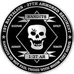 Unofficial 1st Battalion-37th Armored Regiment (Bandit Battalion) logo.
