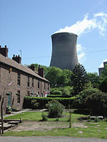 Cottage row and cooling tower - geograph.org.uk - 293858.jpg