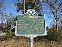 Historical plaque in Washington