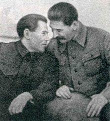 Nikolai Yezhov conferring with Stalin.jpg