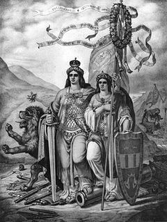 Syedinena Bylgaria - Litografia na N.Pavlovich.JPG