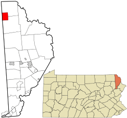Location in Wayne County and the U.S. state of Pennsylvania.
