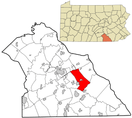 Location in York County and the state of Pennsylvania.
