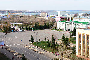 Kokshetau's central Ablai Khan Square