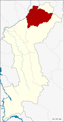 District location in Lamphun Province