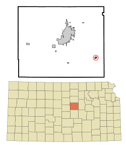 Location within Saline County and Kansas