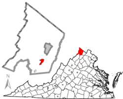 Location in Frederick County, Virginia