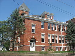 The town's historic Wabash Township Graded School
