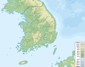 Map of Gwanaksan in South Korea