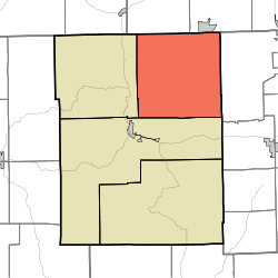 Location of Hamblen Township in Brown County