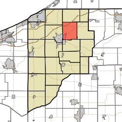 Map highlighting Kankakee Township, LaPorte County, Indiana.svg