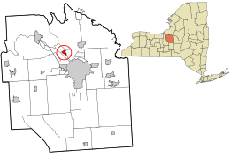 Location in Onondaga County and New York state