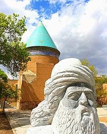 Bust of Hamdallah Mustawfi in Qazvin