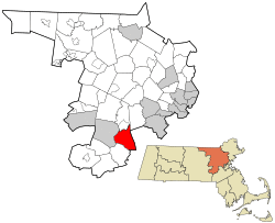 Location in Middlesex County in Massachusetts
