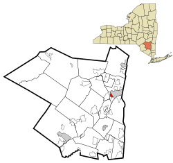 Location in Ulster County and the state of New York.