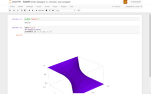 Sagemath document (Jupyter Notebook) inside a web browser