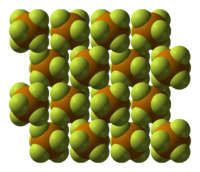 Space-filling model of the crystal structure