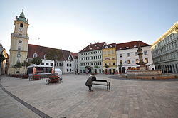 Bratislava's main square.