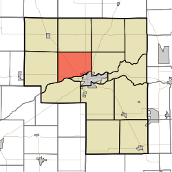 Location of Noble Township in Cass County