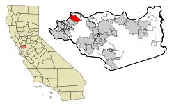 Location in Contra Costa County and the state of California