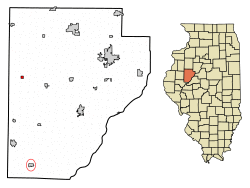 Location of Marietta in Fulton County, Illinois.