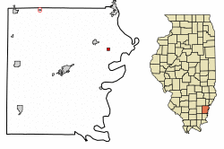 Location of Phillipstown in White County, Illinois.