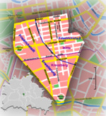 Location of Friedrichstadt within Berlin