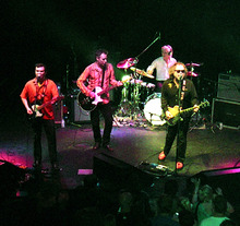 The Minus 5 (left to right: Ramberg, Buck, Rieflin, McCaughey) perform at the Georgia Theatre in Athens, Georgia on April 1, 2006