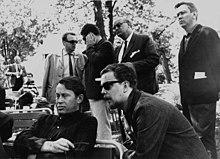 Richard Wilbur and Anselm Hollo (right) in Lahti, Finland, 1964.