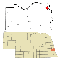 Location of Plattsmouth, Nebraska