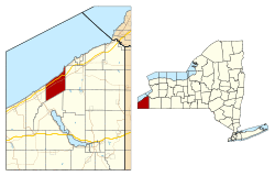 Location within Chautauqua County and New York
