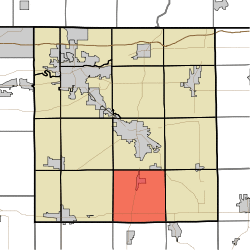 Location of Jackson Township in Elkhart County
