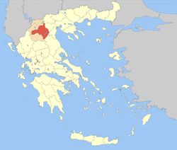 Kozani within Greece