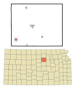 Location within Ottawa County and Kansas