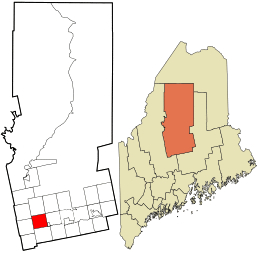 Location in Piscataquis County and the state of Maine.