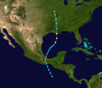 1923 Atlantic hurricane 6 track.png