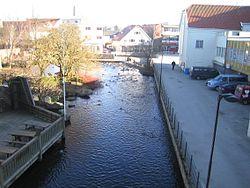View of the river that runs through the city