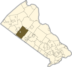 Location of Hilltown Township in Bucks County
