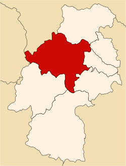 Location of Huancavelica in the Huancavelica Region