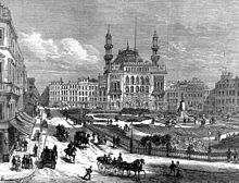 Leicester Square with the Alhambra formerly the Royal Panopticon ILN 1874.jpg
