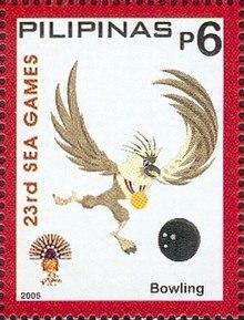Southeast Asian Games 2005 stamp of the Philippines Bowling.jpg